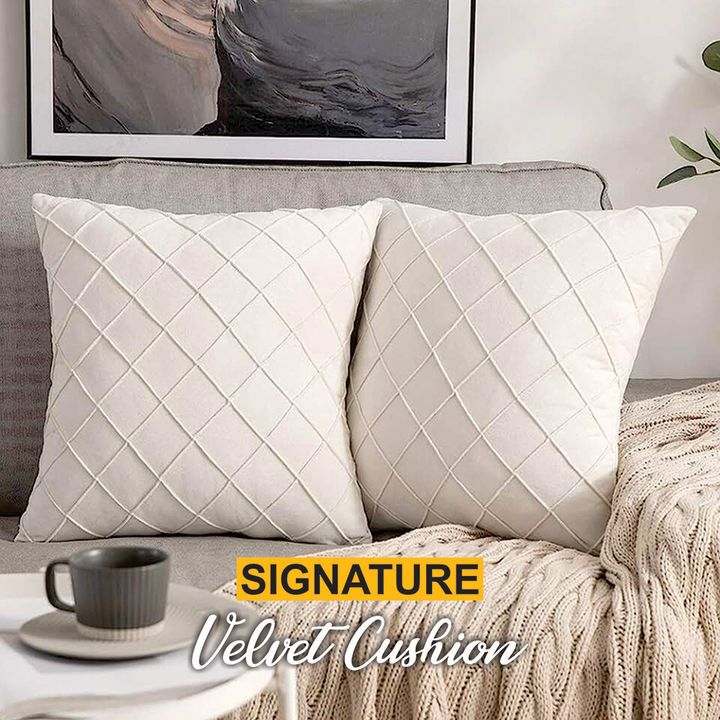 Off White Velvet Cushion