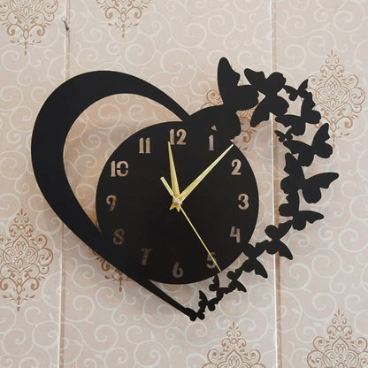 BUTTERFLY HEART CLOCK